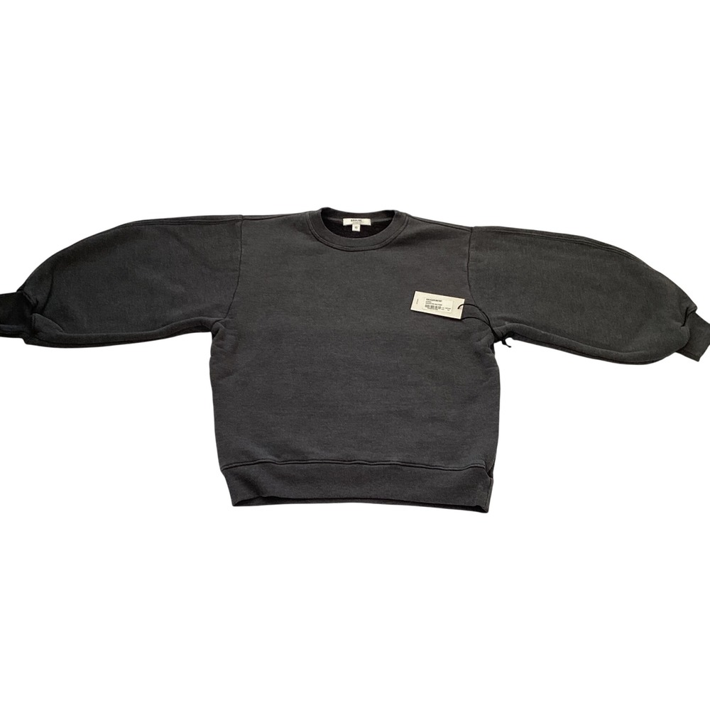 AGOLDE Thora 3/4 Sleeve Sweatshirt Gray XS Balloon/3-4 Sleeve Crew Pullover